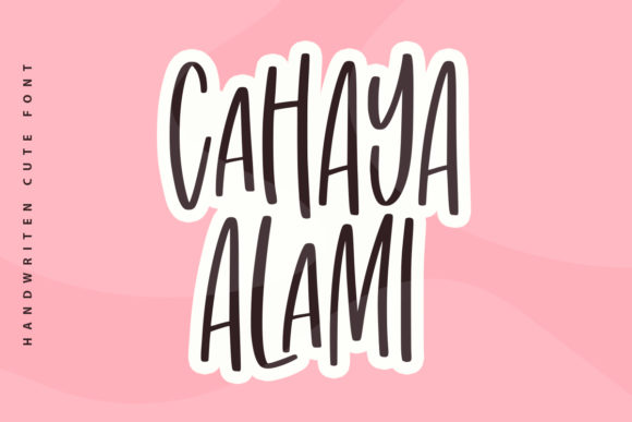 Cahaya Alami: A Friendly Script Font for Web Design