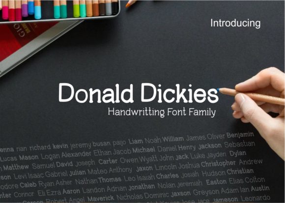 Donald Dickies Font for Creative Marketing
