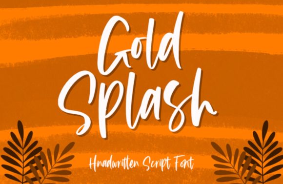 Gold Splash Font: A Handwritten Typeface for Crafty Creators