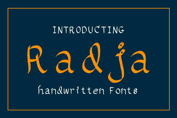 Radja: A Handwritten Font for Web Design