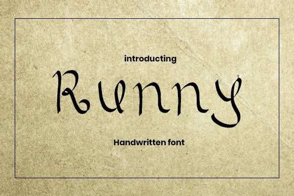 Runny Font: Handwritten Elegance for Editorial Design