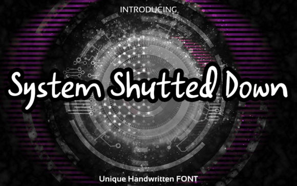 System Shutted Down: A Handwritten Font for Editorial Design