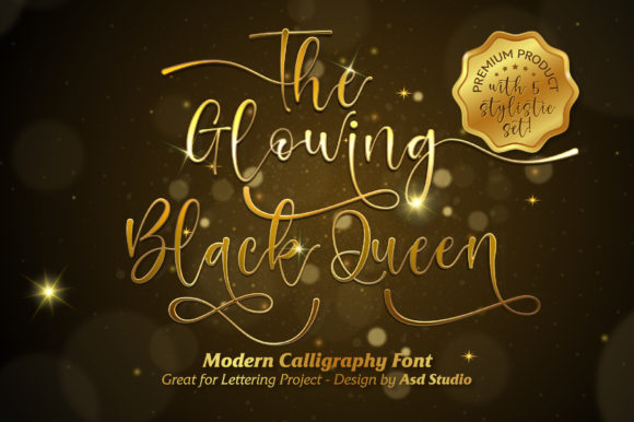 The Glowing Black Queen: A Script Font for Modern Web Design