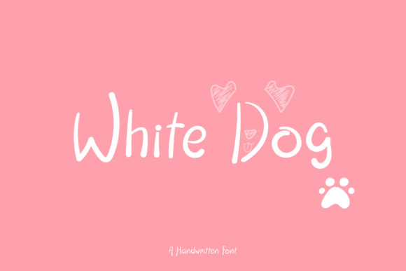 White Dog Font for Web Design